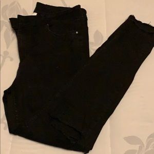 Black distressed H&M jeans